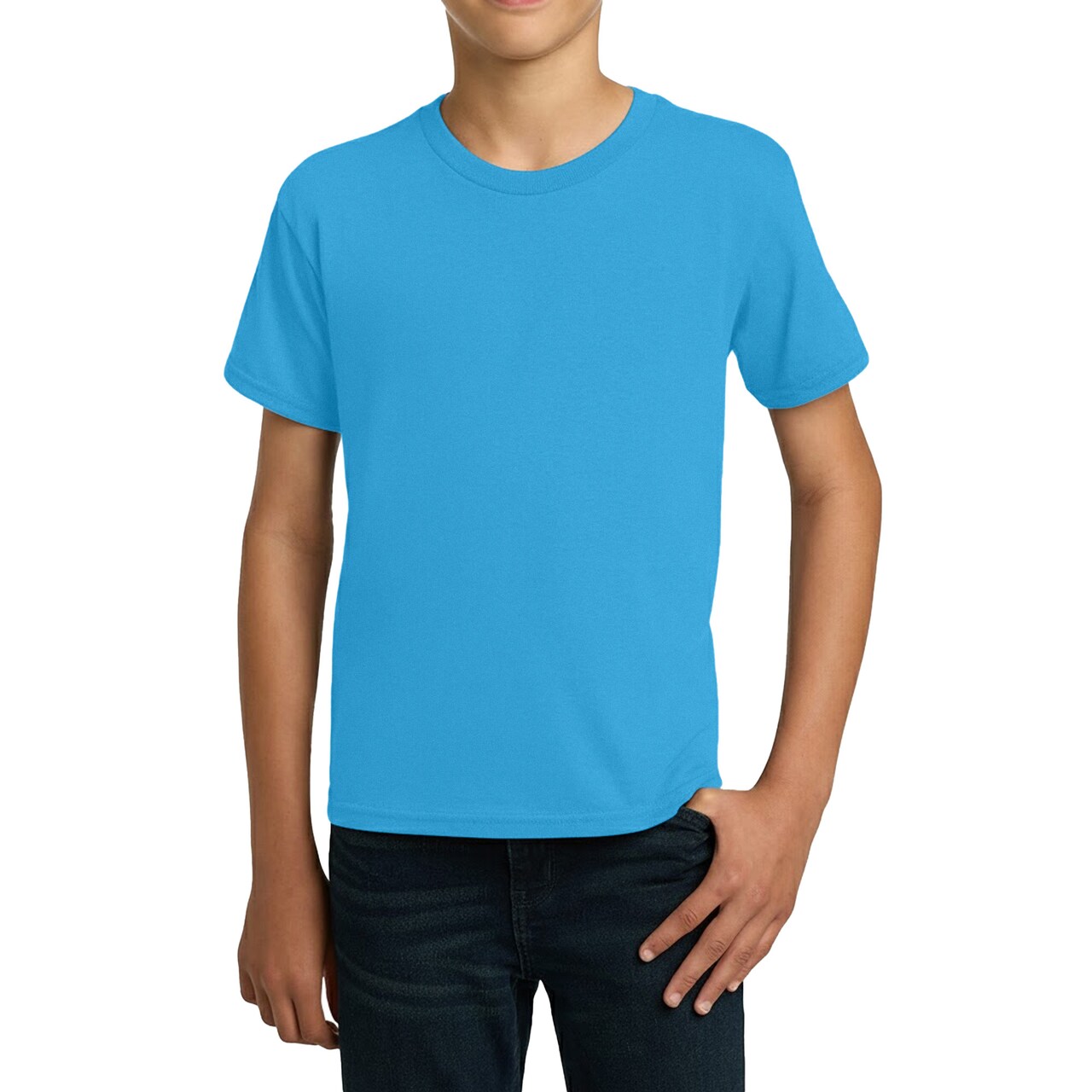 Gildan Youth Heavy Cotton T-Shirt, Plain Short Sleeve Craft & Print Ready